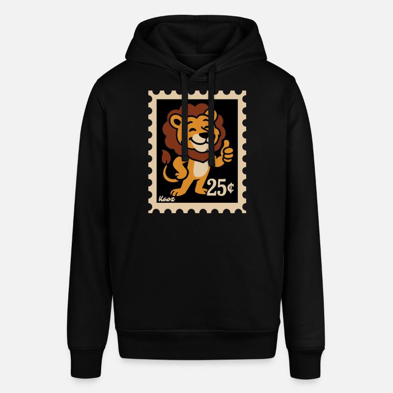 Lion amical sur un timbre-poste - Sweat à capuche SOUNDER Stanley/Stella Unisexe - noir