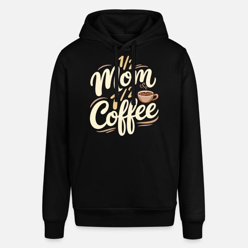 Mutter Koffein Halb Mama Halb Kaffee - Stanley/Stella Unisex Hoodie SOUNDER - Schwarz
