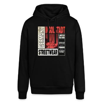 Ingolstadt Deutschland Stadt Skyline Heimat Liebe - Stanley/Stella Unisex Hoodie SOUNDER - Schwarz - Vorne - Alina (178cm) & Michal (187cm)