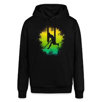 Feldhockey Spieler Hockeyspieler Hockey Kinder - Stanley/Stella Unisex Hoodie SOUNDER - Schwarz - Vorne - Alina (178cm) & Michal (187cm)