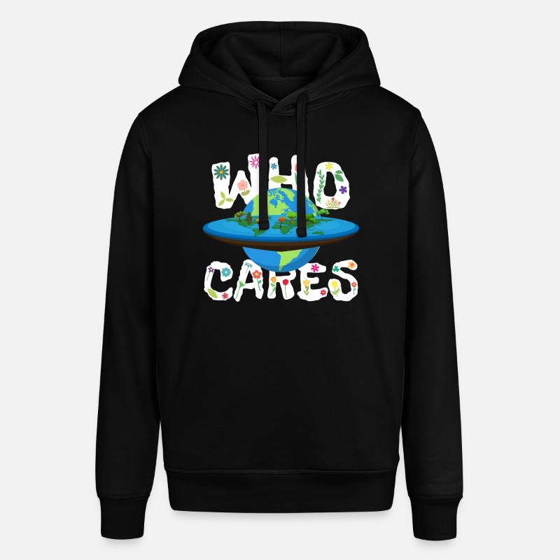 Planet Erde flach oder rund - Stanley/Stella Unisex Hoodie SOUNDER - Schwarz