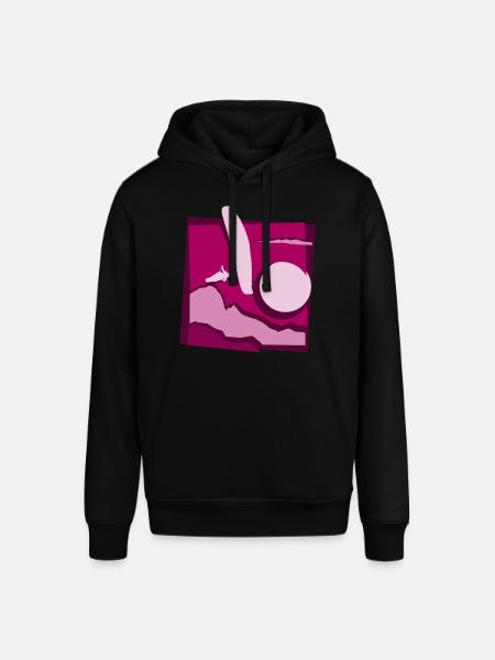 Paragliding paper cut paraglider pink - Stanley/Stella SOUNDER Unisex Hoodie - black