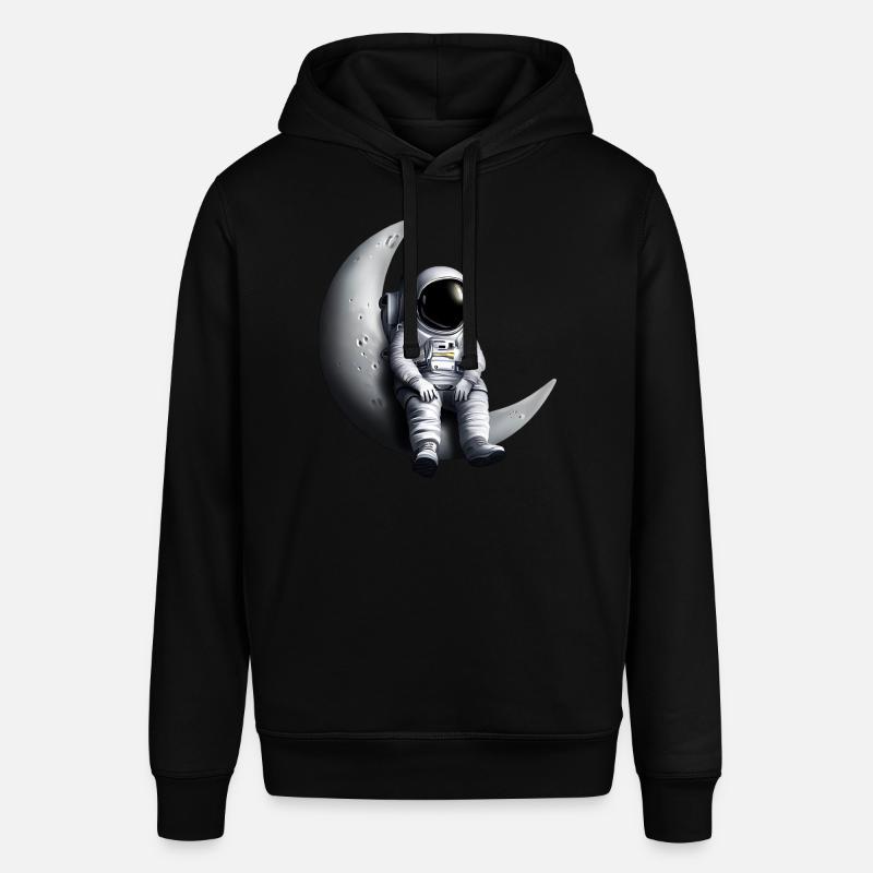 Astronaute en croissant de lune - Sweat à capuche SOUNDER Stanley/Stella Unisexe - noir