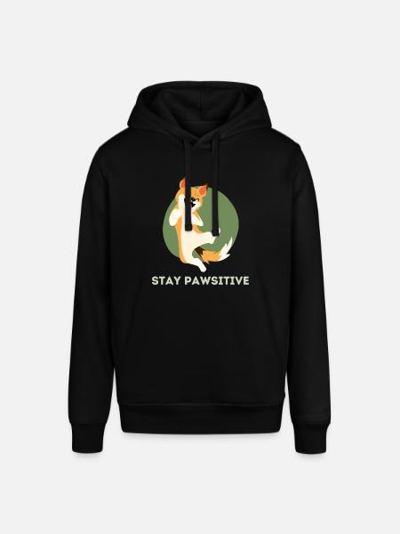 Stay pawsitive - Stanley/Stella SOUNDER Unisex Hoodie - black