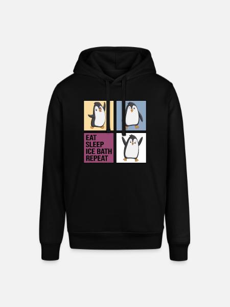 eisbader icebath winterbader eat sleep ice bath - Stanley/Stella SOUNDER Unisex Hoodie - black
