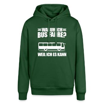 Busfahrer Ausbildung bestanden Linienbus Busfahren - Stanley/Stella Unisex Hoodie SOUNDER - Flaschengrün - Vorne - Alina (178cm) & Michal (187cm)