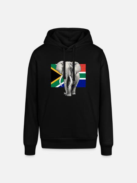 Drapeau éléphant d’Afrique du Sud - Sweat à capuche SOUNDER Stanley/Stella Unisexe - noir