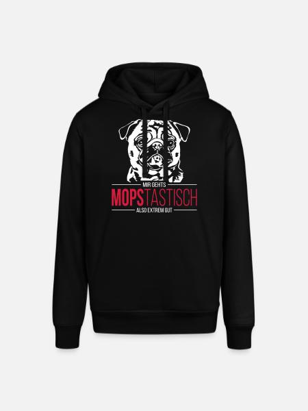 MOPSTASTISCH Mops - Stanley/Stella Unisex Hoodie SOUNDER - Schwarz