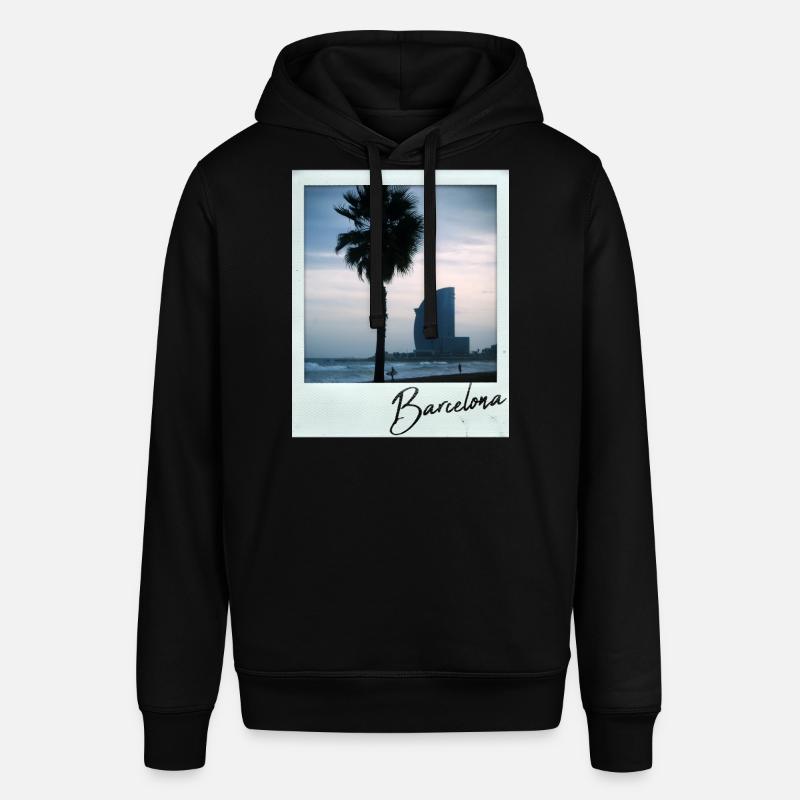 Plage de Barcelone - Sweat à capuche SOUNDER Stanley/Stella Unisexe - noir