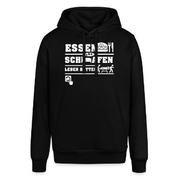 Rettungsdienst Shirt-Jeden Tag - Stanley/Stella Unisex Hoodie SOUNDER - Schwarz - Vorne - Alina (178cm) & Michal (187cm)