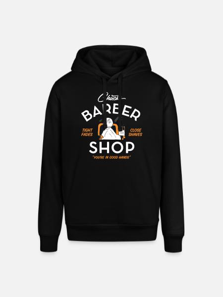Peanuts Charlie Brown Barber Shop - Stanley/Stella SOUNDER Unisex Hoodie - black