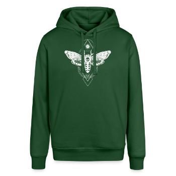 Gothic Butterfly Celts Occult Satan Gift - Stanley/Stella SOUNDER Unisex Hoodie - bottle green - Front - Alina (178cm) & Michal (187cm)