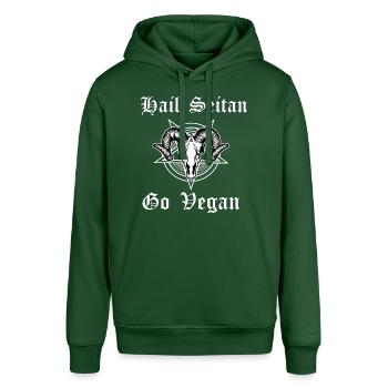 Hail seitan go vegan - Sweat à capuche SOUNDER Stanley/Stella Unisexe - vert bouteille - Devant - Alina (178cm) & Michal (187cm)