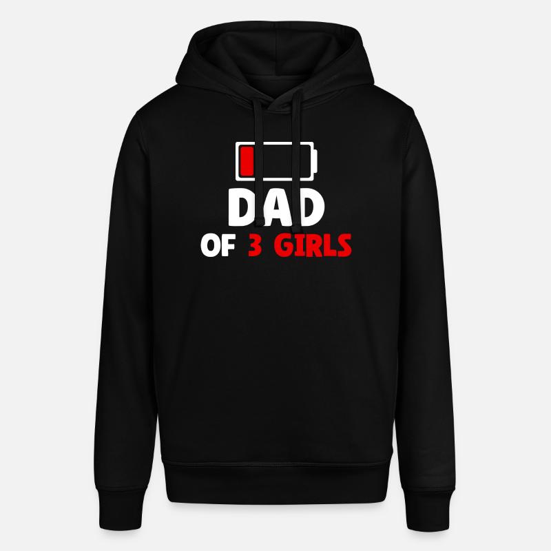 Papa de 3 filles - Sweat à capuche SOUNDER Stanley/Stella Unisexe - noir