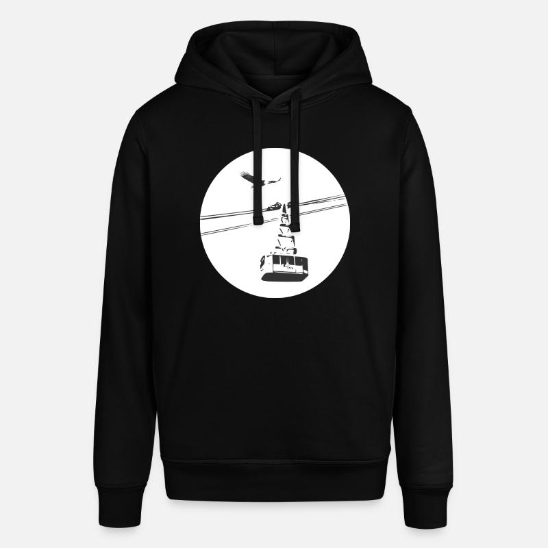 Télécabine avec aigle noir - Sweat à capuche SOUNDER Stanley/Stella Unisexe - noir