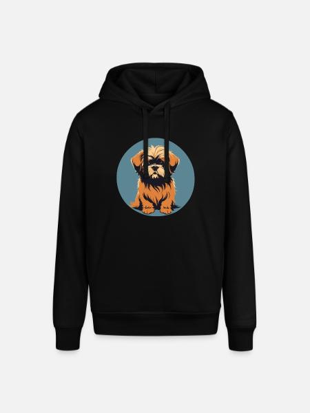 Lhasa apso Hundeporträt Bild - Stanley/Stella Unisex Hoodie SOUNDER - Schwarz