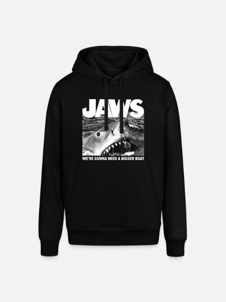 De store hvide hajkæber Vi får brug for en større båd - Stanley/Stella SOUNDER unisex hoodie - sort