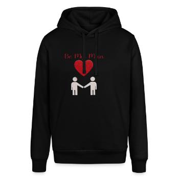 Liebesbotschaft Silhouette - Stanley/Stella Unisex Hoodie SOUNDER - Schwarz - Vorne - Alina (178cm) & Michal (187cm)