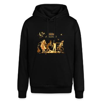 Genesis A Trick Of The Trail Album - Stanley/Stella Unisex Hoodie SOUNDER - Schwarz - Vorne - Alina (178cm) & Michal (187cm)