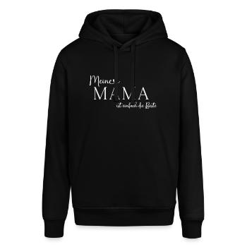 Muttertag Meine Mama ist einfach die Beste - Stanley/Stella Unisex Hoodie SOUNDER - Schwarz - Vorne - Alina (178cm) & Michal (187cm)