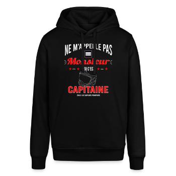 Sapeur pompier capitaine - Sweat à capuche SOUNDER Stanley/Stella Unisexe - noir - Devant - Alina (178cm) & Michal (187cm)