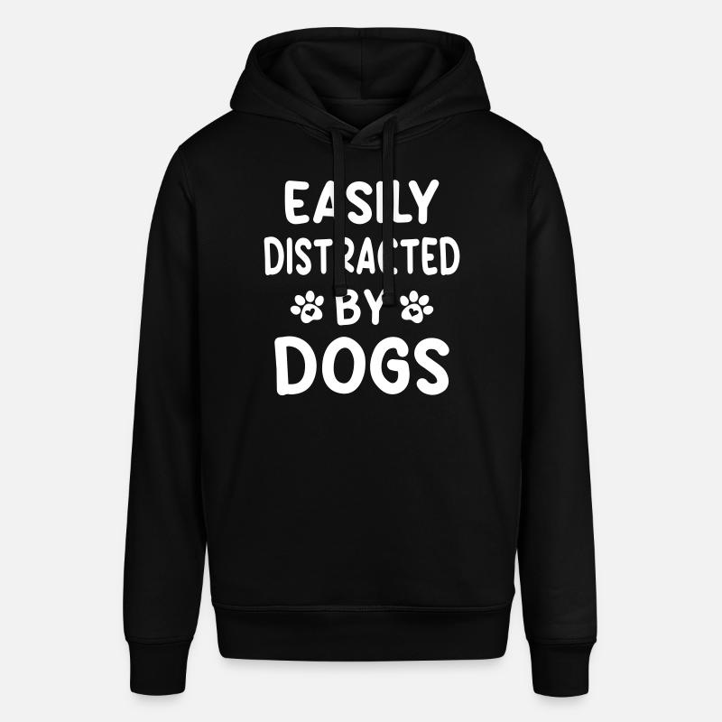 Facilement distrait par les chiens - Sweat à capuche SOUNDER Stanley/Stella Unisexe - noir