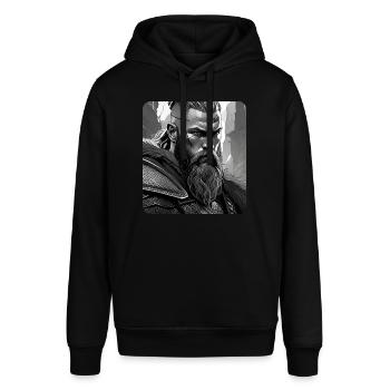 Proud Viking Warrior Germanic - Stanley/Stella SOUNDER Unisex Hoodie - black - Front - Alina (178cm) & Michal (187cm)