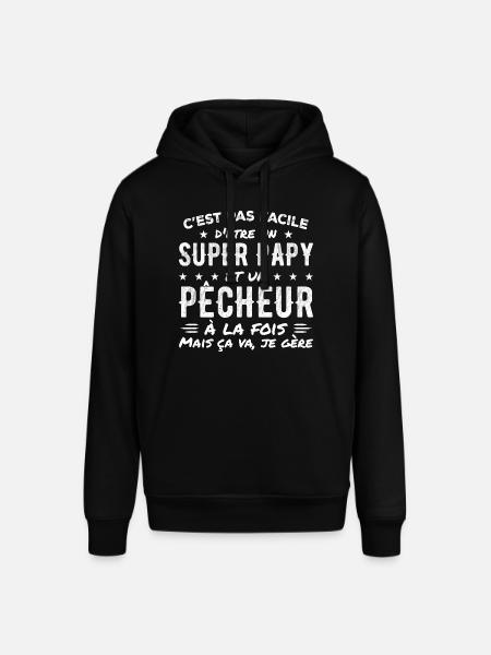 Super-Opa und Fischer-Geschenk - Stanley/Stella Unisex Hoodie SOUNDER - Schwarz