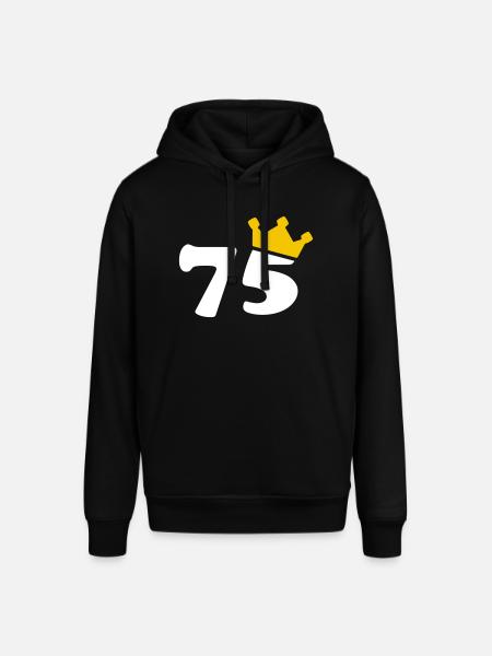 75 Krone 75 cumpleaños 75 años - Sudadera unisex Stanley/Stella SOUNDER - negro