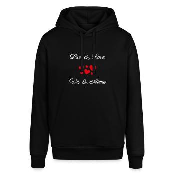 Live & Love II / Vis & Aime II - Sweat à capuche SOUNDER Stanley/Stella Unisexe - noir - Devant - Alina (178cm) & Michal (187cm)