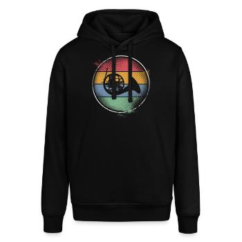 Waldhorn - Stanley/Stella Unisex Hoodie SOUNDER - Schwarz - Vorne - Alina (178cm) & Michal (187cm)