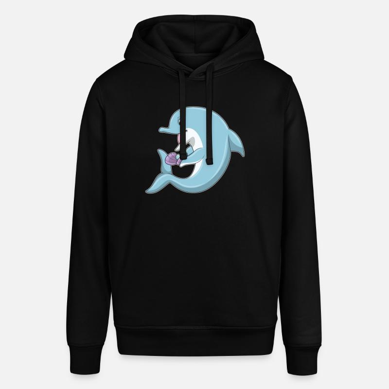Dauphin avec perle - Sweat à capuche SOUNDER Stanley/Stella Unisexe - noir