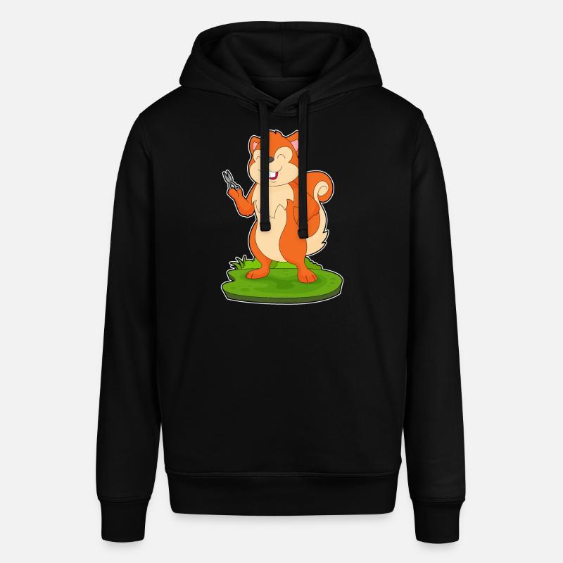 Écureuil Coiffeur Ciseaux - Sweat à capuche SOUNDER Stanley/Stella Unisexe - noir