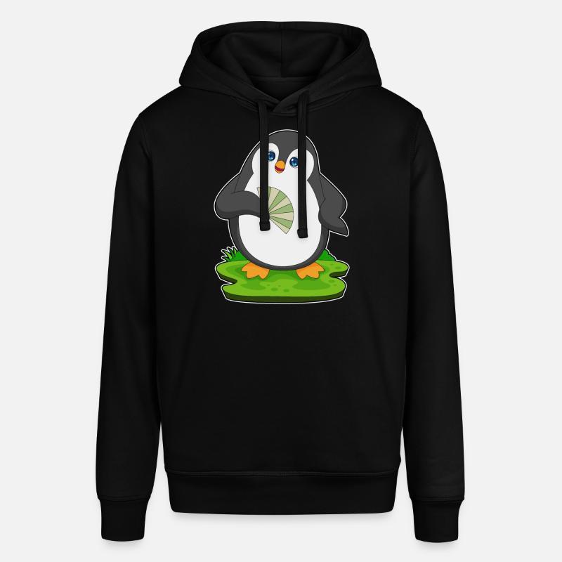 Pingouin Éventail à main - Sweat à capuche SOUNDER Stanley/Stella Unisexe - noir