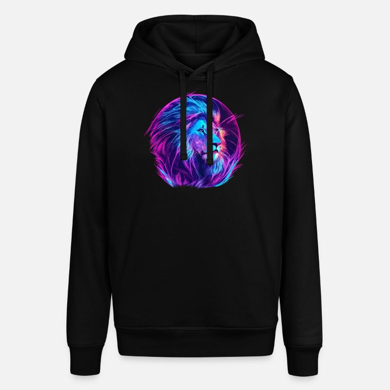 Lion Vaporwave EDM - Sweat à capuche SOUNDER Stanley/Stella Unisexe - noir