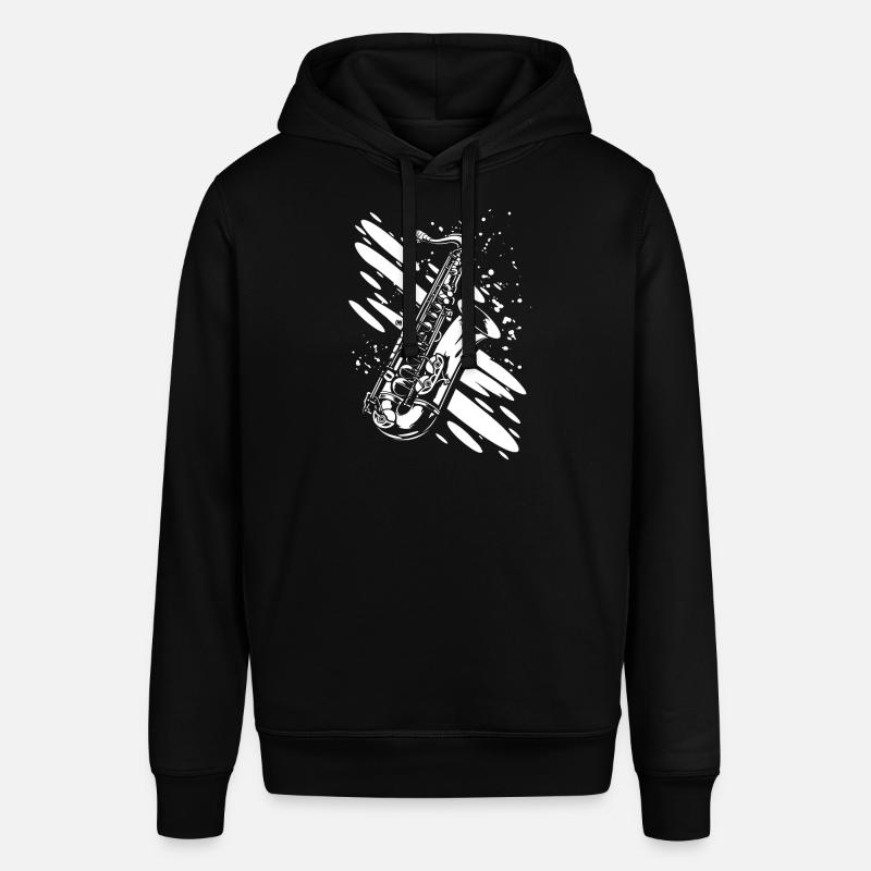 Saksofon - Bluza z kapturem typu unisex Stanley/Stella SOUNDER - czarny
