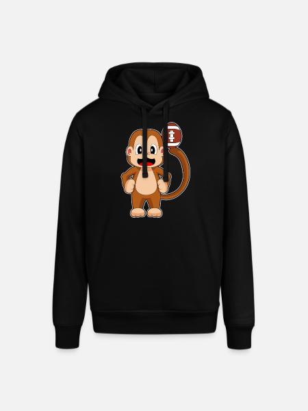 Monkey American Football Sports - Stanley/Stella SOUNDER Unisex Hoodie - black