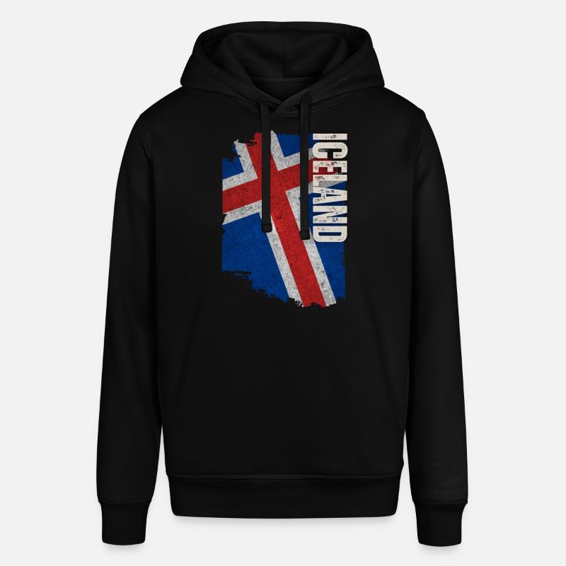 Drapeau vertical de l’Islande, j’aime l’Islande - Sweat à capuche SOUNDER Stanley/Stella Unisexe - noir