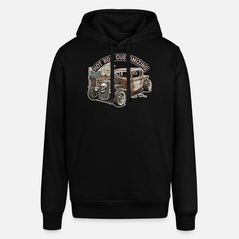 Rustic Hot Rod Customization Design - Stanley/Stella SOUNDER Unisex Hoodie - black