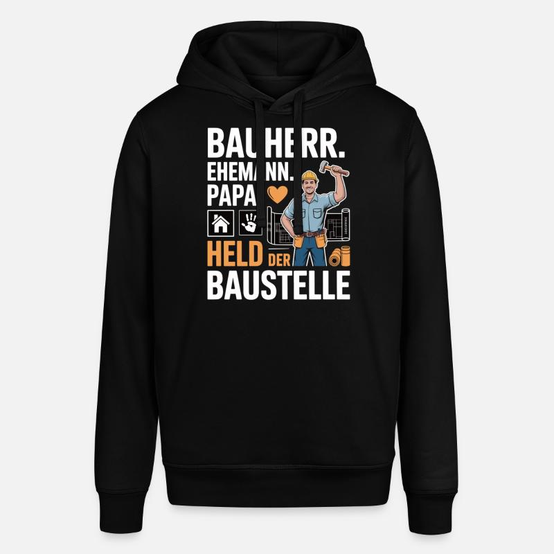 Held der Baustelle – Papa, Ehemann & Bauherr - Stanley/Stella Unisex Hoodie SOUNDER - Schwarz