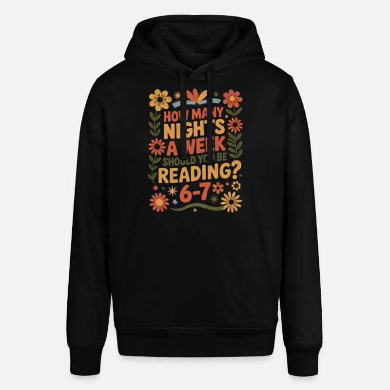 Motivation lecture 6-7 nuits fleurs rétro - Sweat à capuche SOUNDER Stanley/Stella Unisexe - noir