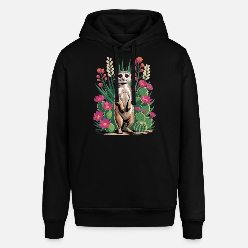 T-shirt suricate avec cactus - Cactus & fleurs - Sweat à capuche SOUNDER Stanley/Stella Unisexe - noir