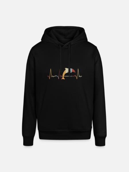 Herzschlag Delfin - Stanley/Stella Unisex Hoodie SOUNDER - Schwarz