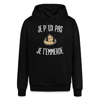 je t'emmerde | merde insulte connard va te faire - Sweat à capuche SOUNDER Stanley/Stella Unisexe - noir - Devant - Alina (178cm) & Michal (187cm)