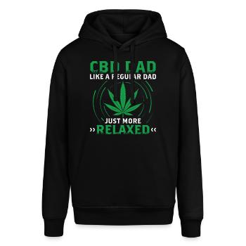 CBD Dad | CBD Flowers Legal Cannabis Gifts - Stanley/Stella SOUNDER Unisex Hoodie - black - Front - Alina (178cm) & Michal (187cm)
