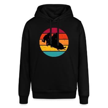 Bobsleigh Sports Men's Bobsleigh Bob Track Two-man Bobsleigh - Stanley/Stella SOUNDER Unisex Hoodie - black - Front - Alina (178cm) & Michal (187cm)