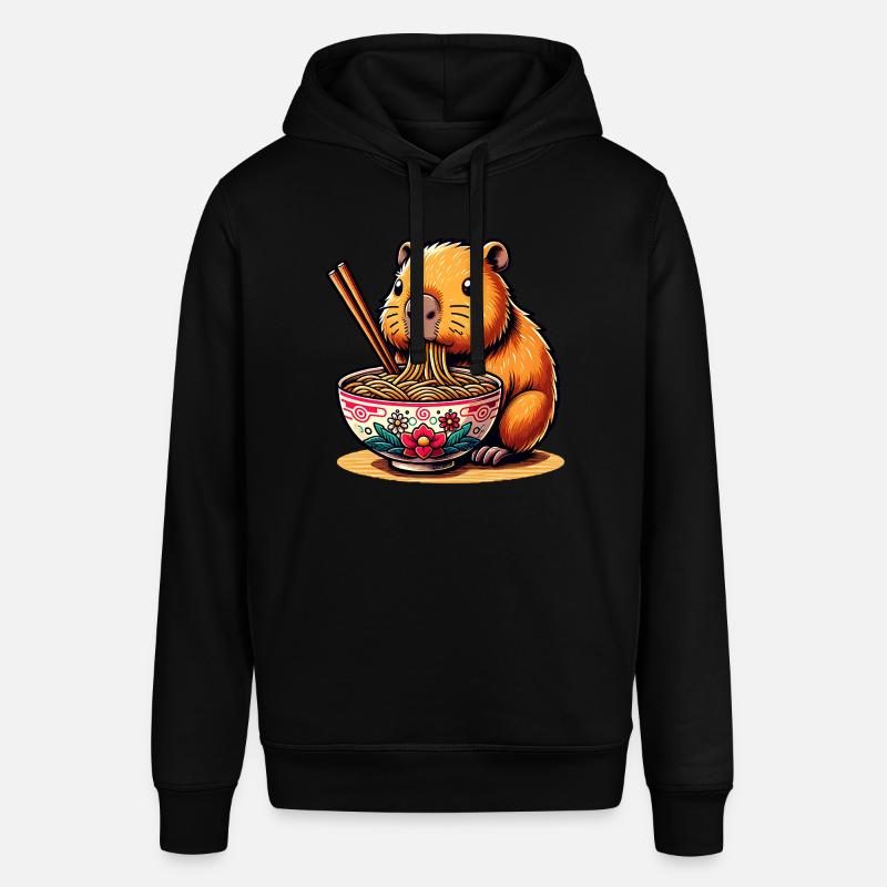 Mignon Kawaii Capybara Ramen Anime - Sweat à capuche SOUNDER Stanley/Stella Unisexe - noir