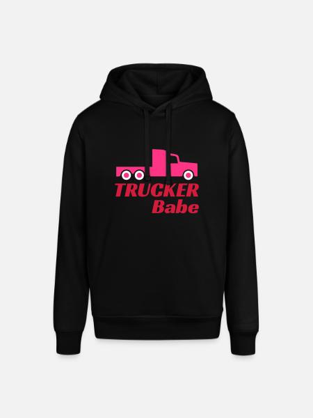 Trucker babe (tractor) - Stanley/Stella SOUNDER Unisex Hoodie - black