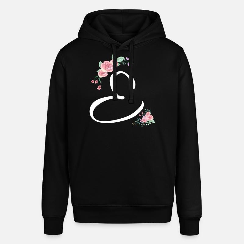 Lettre e fleurs - Sweat à capuche SOUNDER Stanley/Stella Unisexe - noir