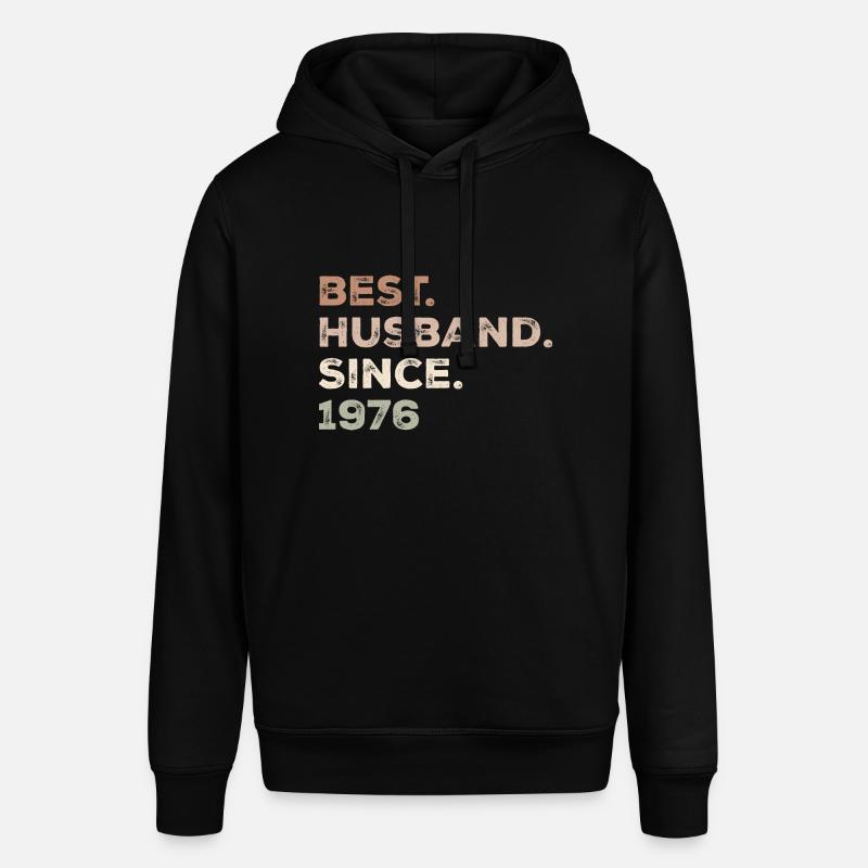 Bester Ehemann seit 1976 Jubiläumsgeschenk - Stanley/Stella Unisex Hoodie SOUNDER - Schwarz